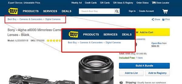 Breadcrumbs & SEO: What Are They and How They're Important for SEO 3 bestbuy breadcrumbs