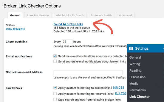 How to Fix the Most Common Technical SEO Issues On WordPress 3 broken link checker 1