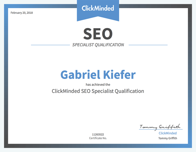 SEO Certifications: Are They Beneficial & Do They Make You an Expert? 2 click minded cert