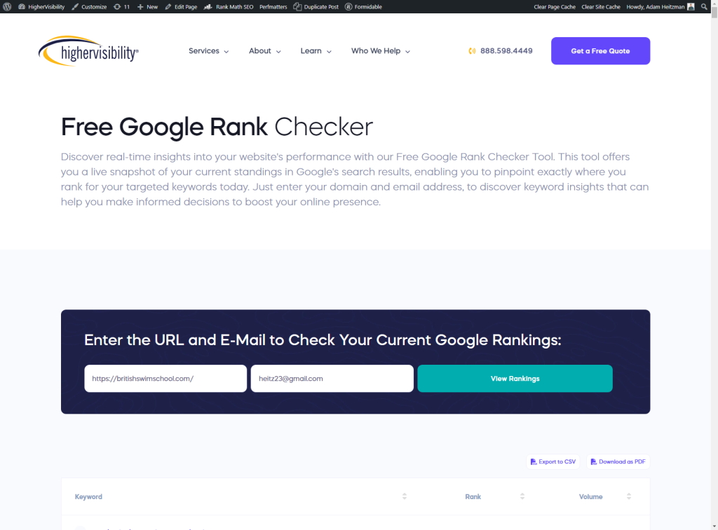 Free Google Rank Checker Get Your Keyword Ranking Report