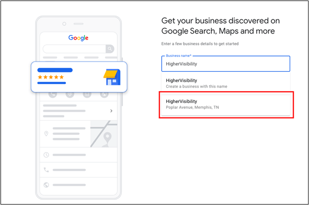 google business profile sign up