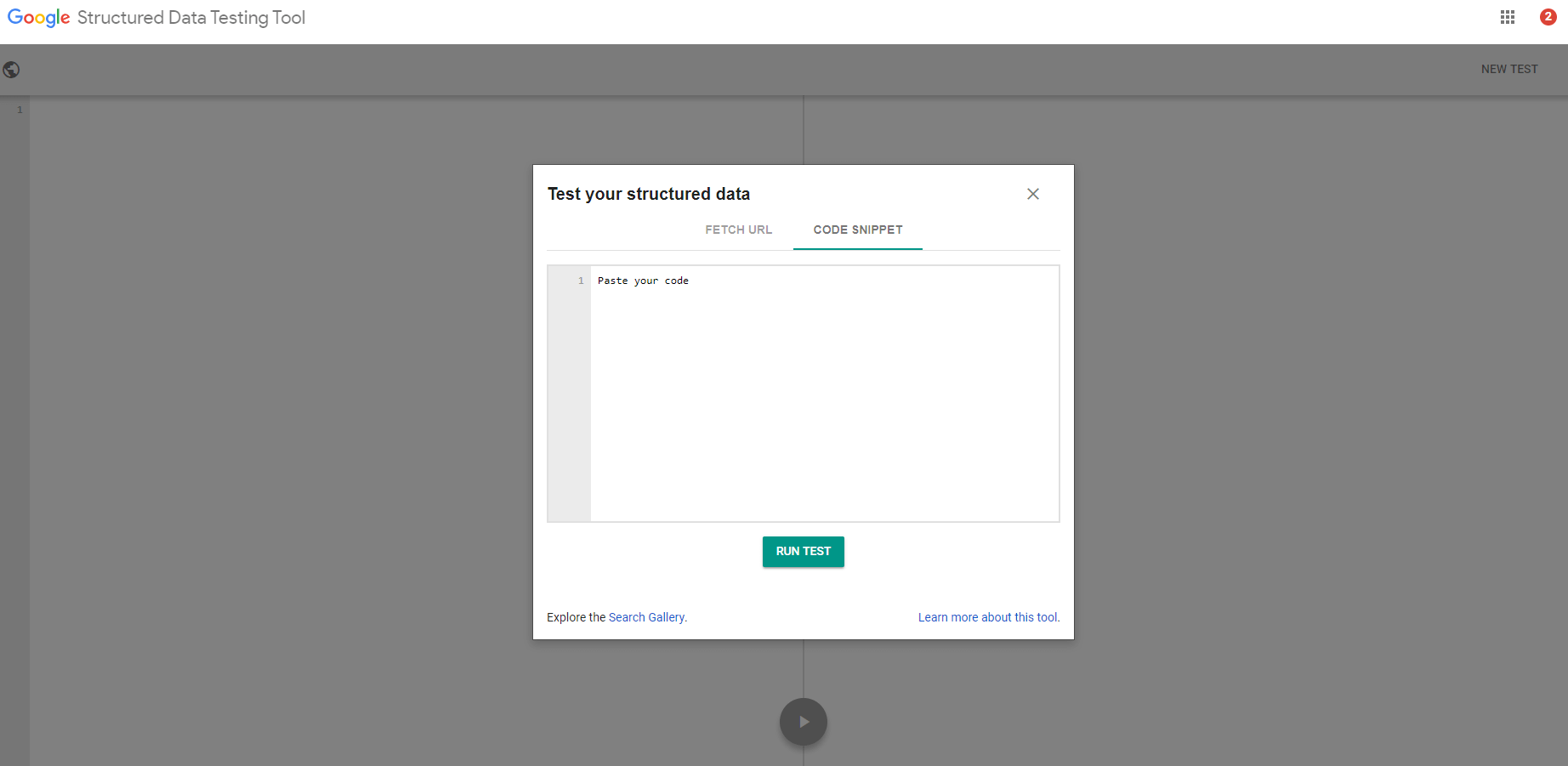 google structured data testing tool