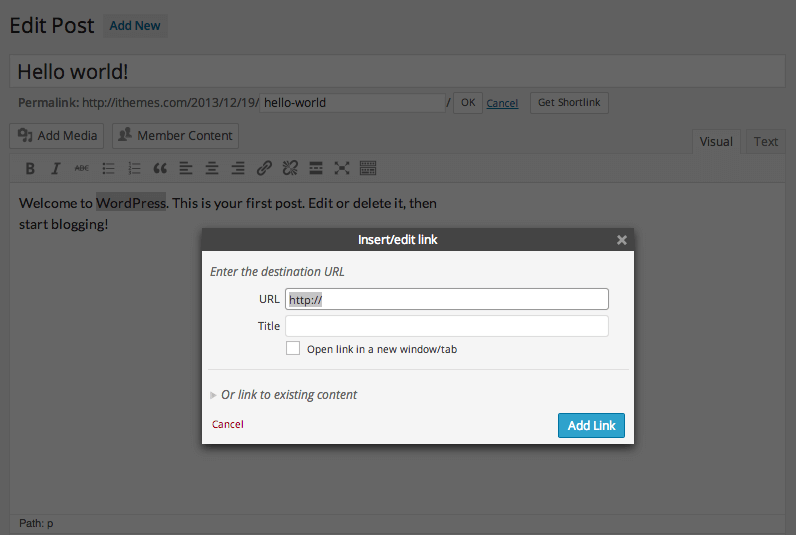 How to Fix the Most Common Technical SEO Issues On WordPress 2 insert edit link wordpress 1