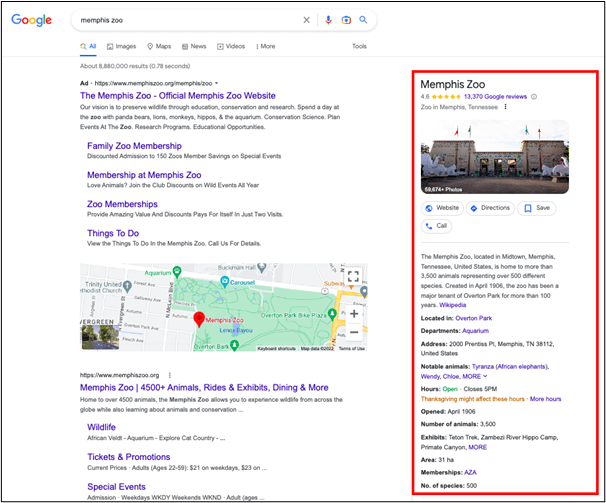 GMB Optimization: Tips to Rank Your Google Business Profile 1 memphis zoo gmb