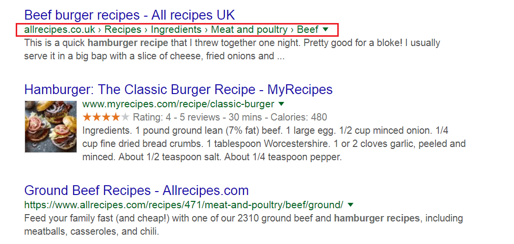 Breadcrumbs & SEO: What Are They and How They're Important for SEO 2 serp breadcrumbs