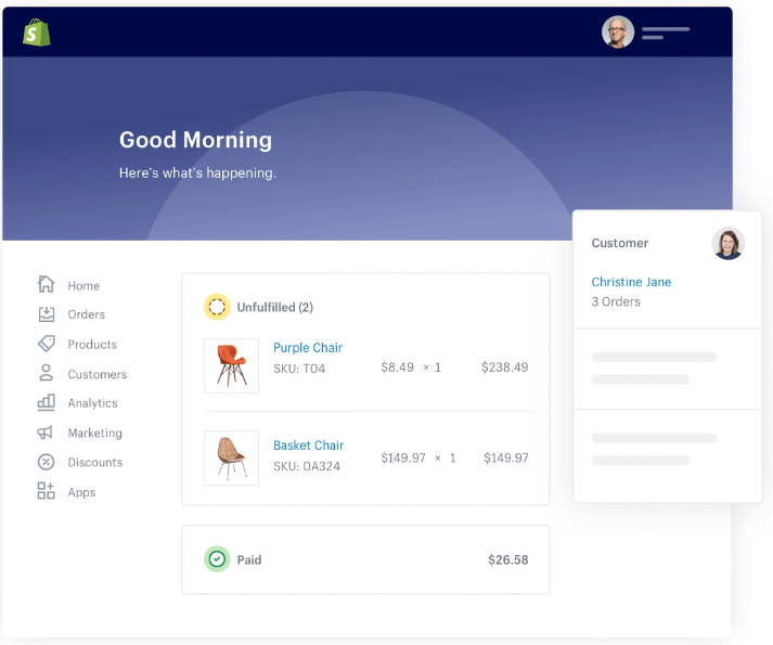 Ecommerce Website Builders: Best Solutions in 2020 (Compared) 1 shopify admin
